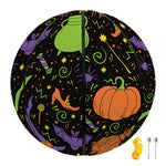 Halloween Wizard Pattern Print Basketball