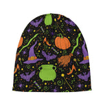 Halloween Wizard Pattern Print Beanie