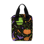Halloween Wizard Pattern Print Bible Tote Bag