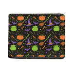 Halloween Wizard Pattern Print Bifold Wallet