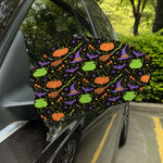 Halloween Wizard Pattern Print Car Side Mirror Covers