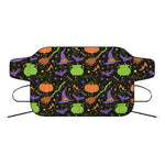 Halloween Wizard Pattern Print Car Windshield Snow Cover