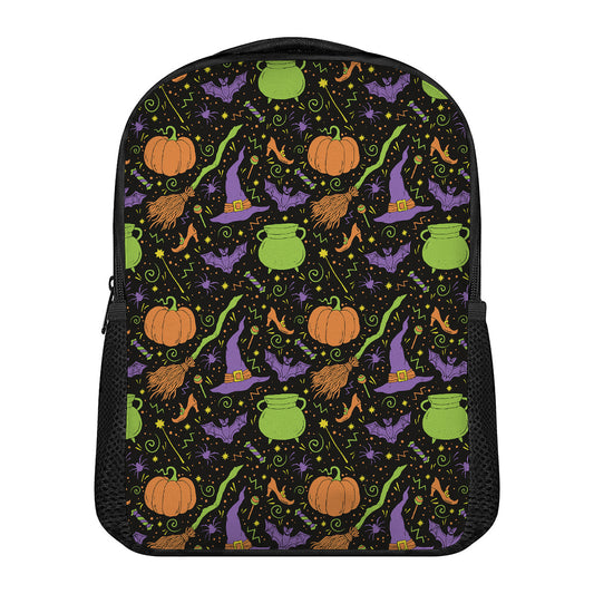 Halloween Wizard Pattern Print Casual Backpack