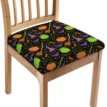 Halloween Wizard Pattern Print Chair Cushion Cover