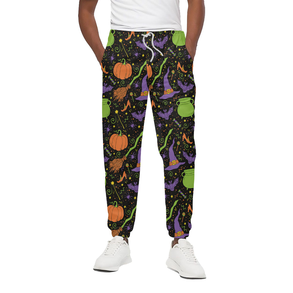 Halloween Wizard Pattern Print Cotton Pants