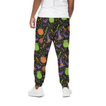 Halloween Wizard Pattern Print Cotton Pants