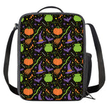 Halloween Wizard Pattern Print Crossbody Lunch Bag