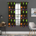 Halloween Wizard Pattern Print Grommet Curtain Panels