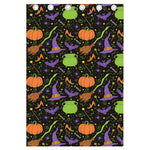 Halloween Wizard Pattern Print Curtain