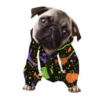 Halloween Wizard Pattern Print Dog Zip Up Hoodie