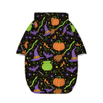 Halloween Wizard Pattern Print Dog Zip Up Hoodie