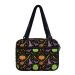 Halloween Wizard Pattern Print Double Strap Bible Bag