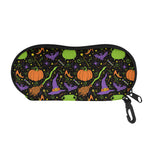 Halloween Wizard Pattern Print Glasses Case