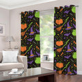 Halloween Wizard Pattern Print Grommet Curtains
