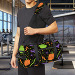 Halloween Wizard Pattern Print Gym Bag