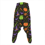 Halloween Wizard Pattern Print Hammer Pants