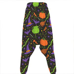 Halloween Wizard Pattern Print Hammer Pants