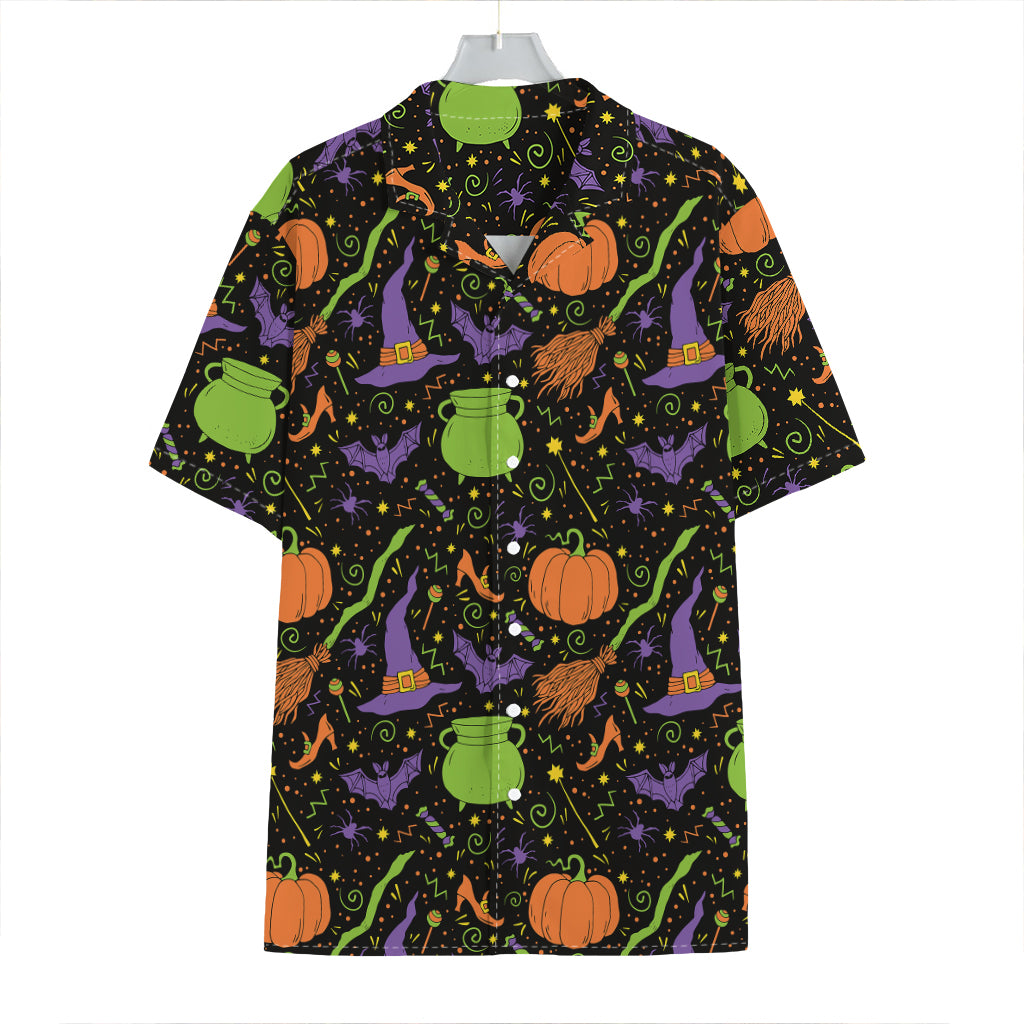 Halloween Wizard Pattern Print Hawaiian Shirt