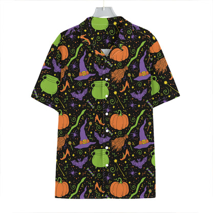Halloween Wizard Pattern Print Hawaiian Shirt