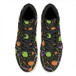 Halloween Wizard Pattern Print High Top Leather Sneakers