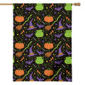 Halloween Wizard Pattern Print House Flag
