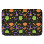 Halloween Wizard Pattern Print Indoor Door Mat