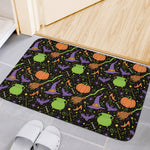 Halloween Wizard Pattern Print Indoor Door Mat