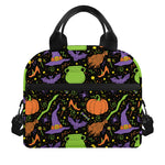 Halloween Wizard Pattern Print Insulated Lunch Bag