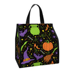 Halloween Wizard Pattern Print Insulated Lunch Tote