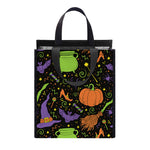 Halloween Wizard Pattern Print Insulated Lunch Tote