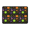 Halloween Wizard Pattern Print Kitchen Mat