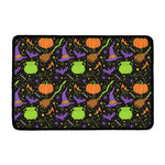 Halloween Wizard Pattern Print Kitchen Mat