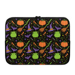 Halloween Wizard Pattern Print Laptop Sleeve