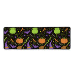 Halloween Wizard Pattern Print Long Kitchen Mat