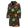 Halloween Wizard Pattern Print Men's Bathrobe