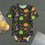 Halloween Wizard Pattern Print Men's Bodysuit