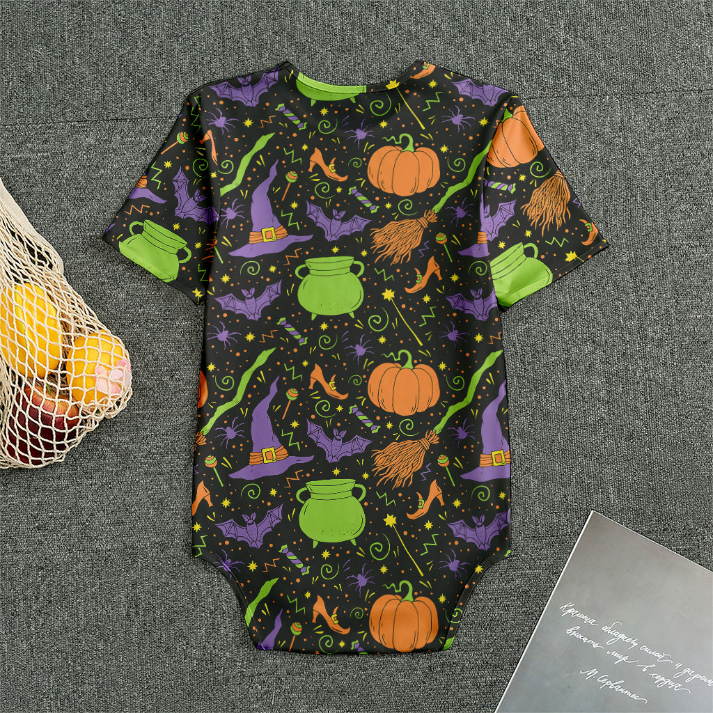 Halloween Wizard Pattern Print Men's Bodysuit
