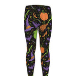 Halloween Wizard Pattern Print Men's leggings
