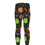 Halloween Wizard Pattern Print Men's leggings