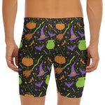 Halloween Wizard Pattern Print Men's Long Boxer Briefs