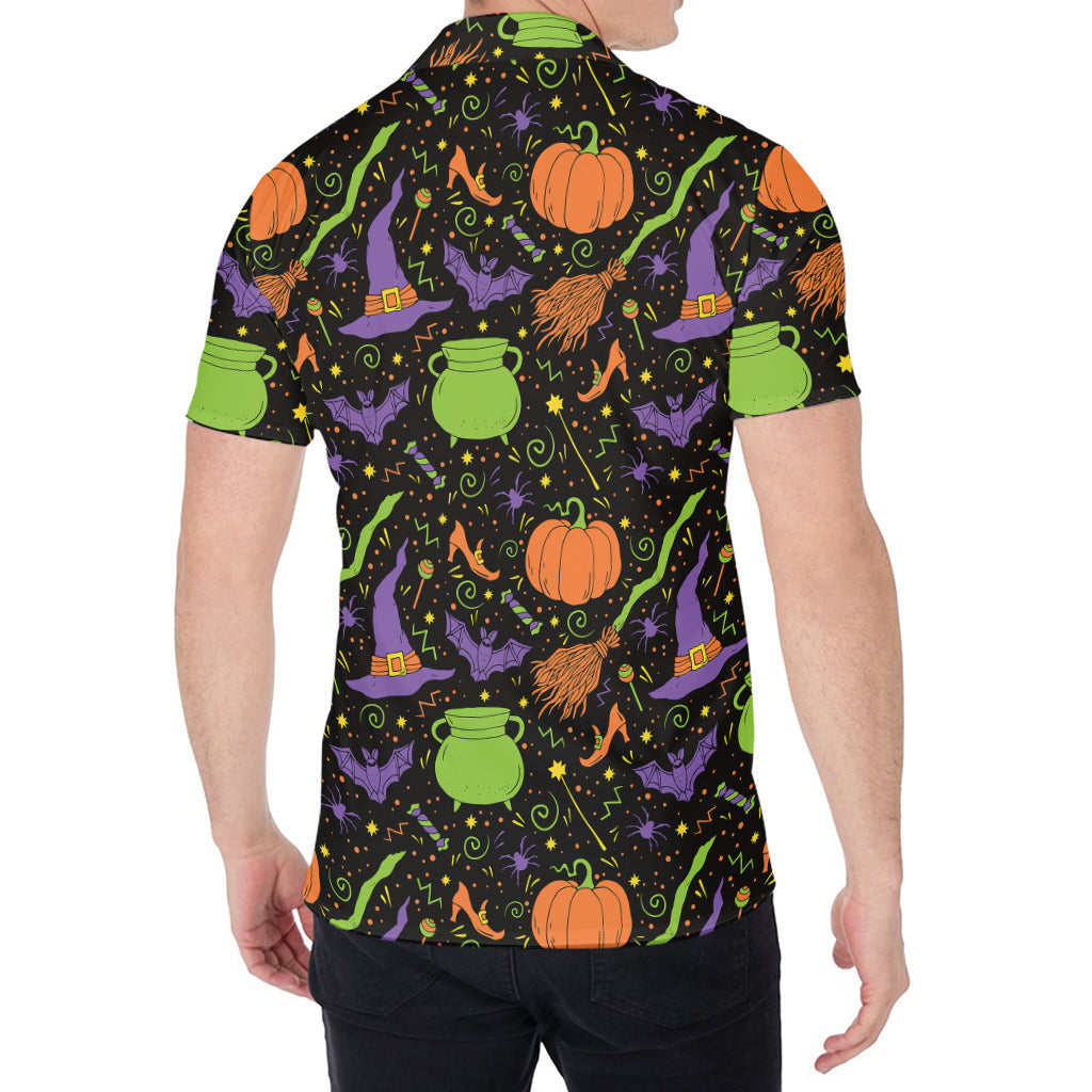 Halloween Wizard Pattern Print Men's Shirt