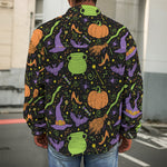 Halloween Wizard Pattern Print Men's Shirt Jacket