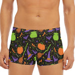 Halloween Wizard Pattern Print Men's Short Boxer Briefs