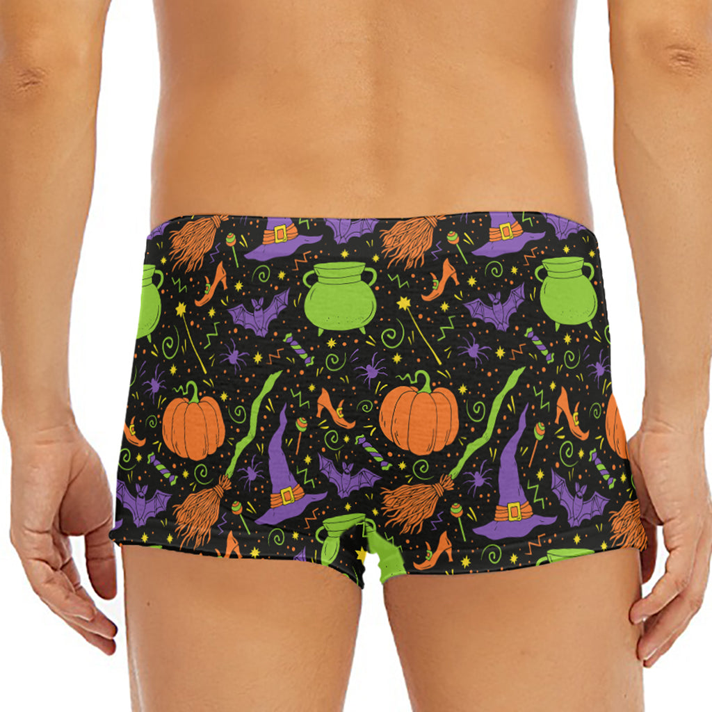 Halloween Wizard Pattern Print Men's Short Boxer Briefs