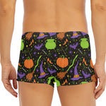 Halloween Wizard Pattern Print Men's Short Boxer Briefs