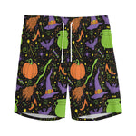 Halloween Wizard Pattern Print Men's Sports Shorts