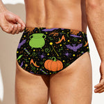 Halloween Wizard Pattern Print Men's Swim Briefs