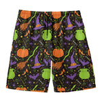 Halloween Wizard Pattern Print Men's Swim Trunks