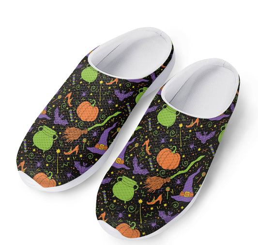 Halloween Wizard Pattern Print Mesh Casual Shoes
