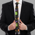 Halloween Wizard Pattern Print Necktie